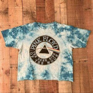 Pink Floyd the dark side of the moon tie dye short sleeve crop top t-shirt - M